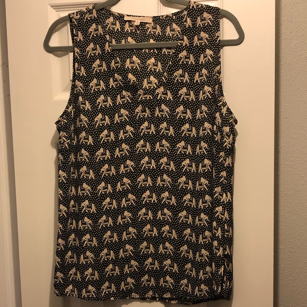 41 Hawthorn Elephant Pattern V-Neck Sleeveless